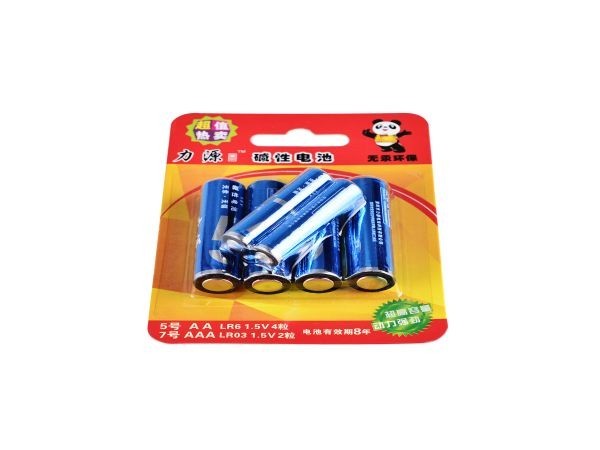 5號(hào)7號(hào)卡裝堿性柱式電池